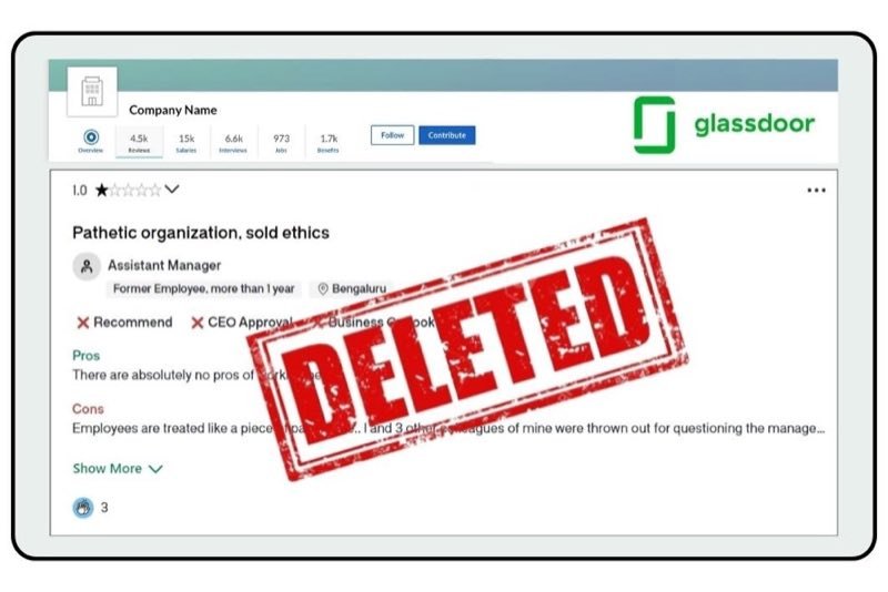 Glassdoor review removal