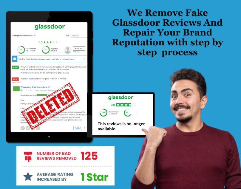 Remove negative glassdoor reviews