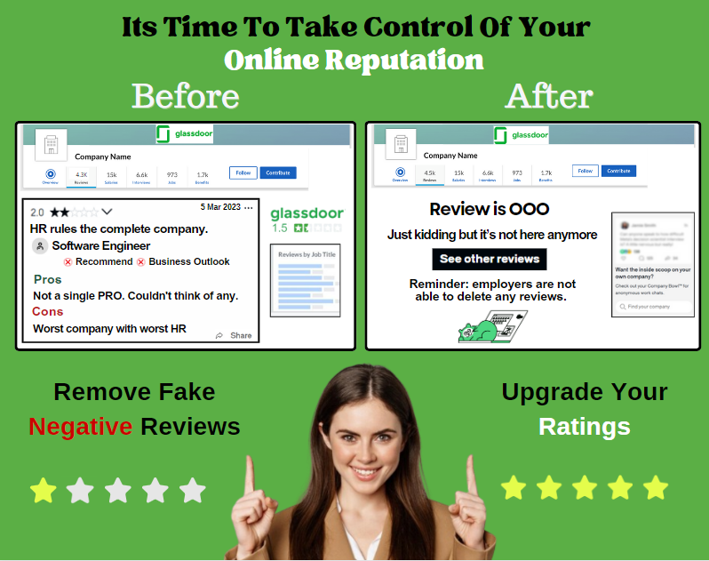 Glassdoor review removal service by online reputation manage