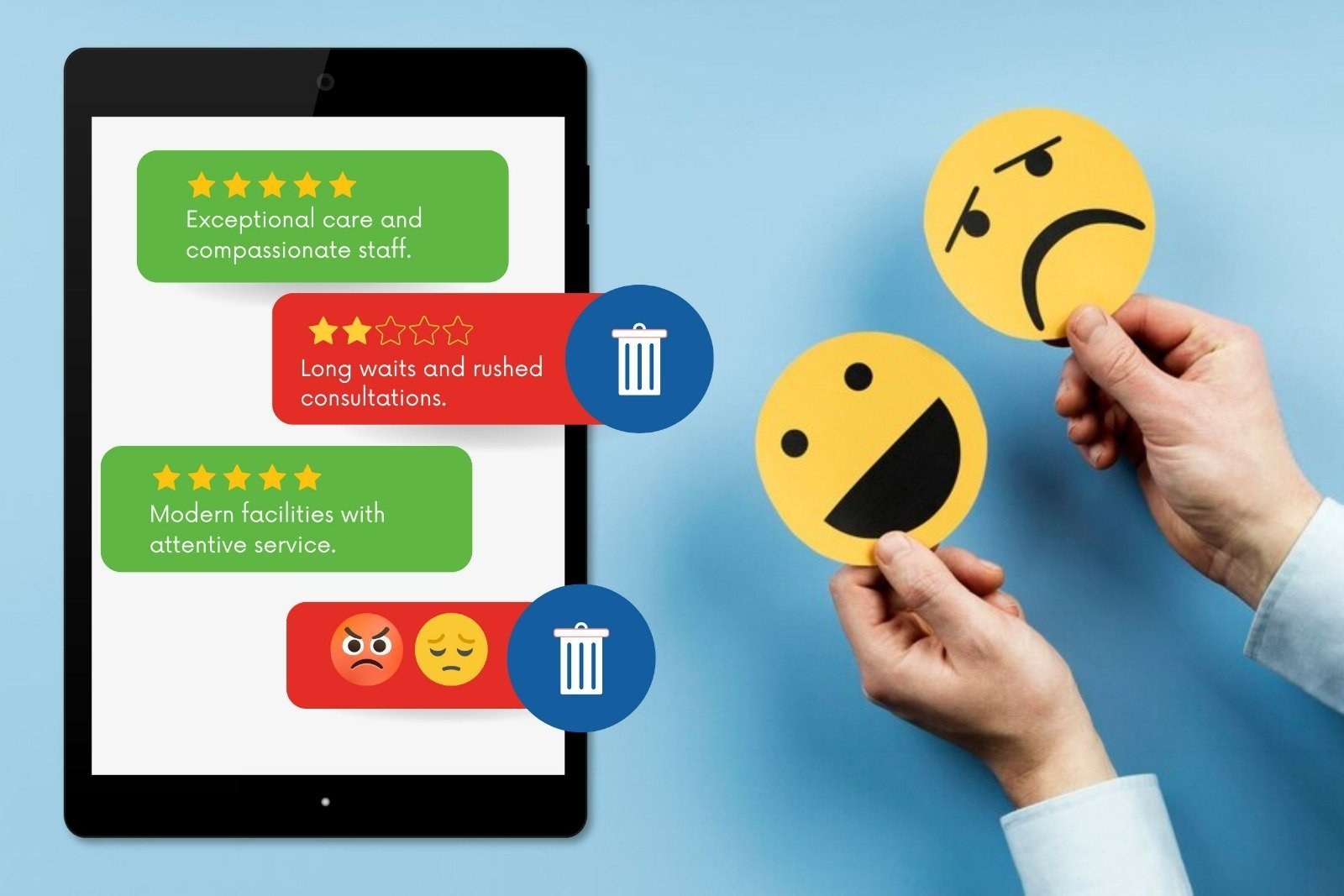 Specialists working on negative review removal